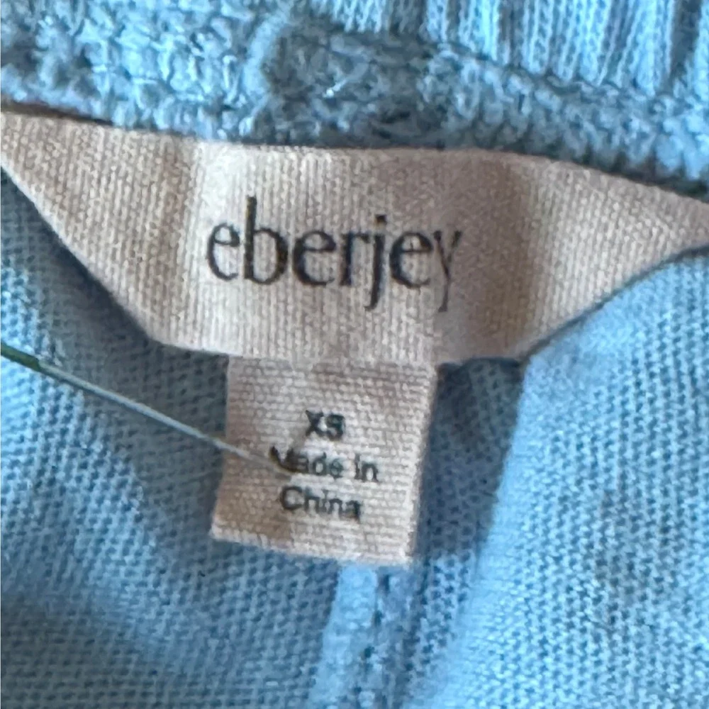 Eberjey Light Blue Cotton Viscose Drawstring Waist Jogger Pants XS